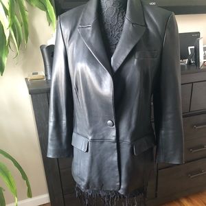Woman’s leather blazer